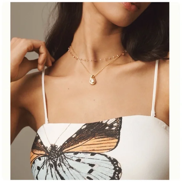 NWT Anthropologie The Tilda Butterly Slip Dress, S - Picture 4 of 17